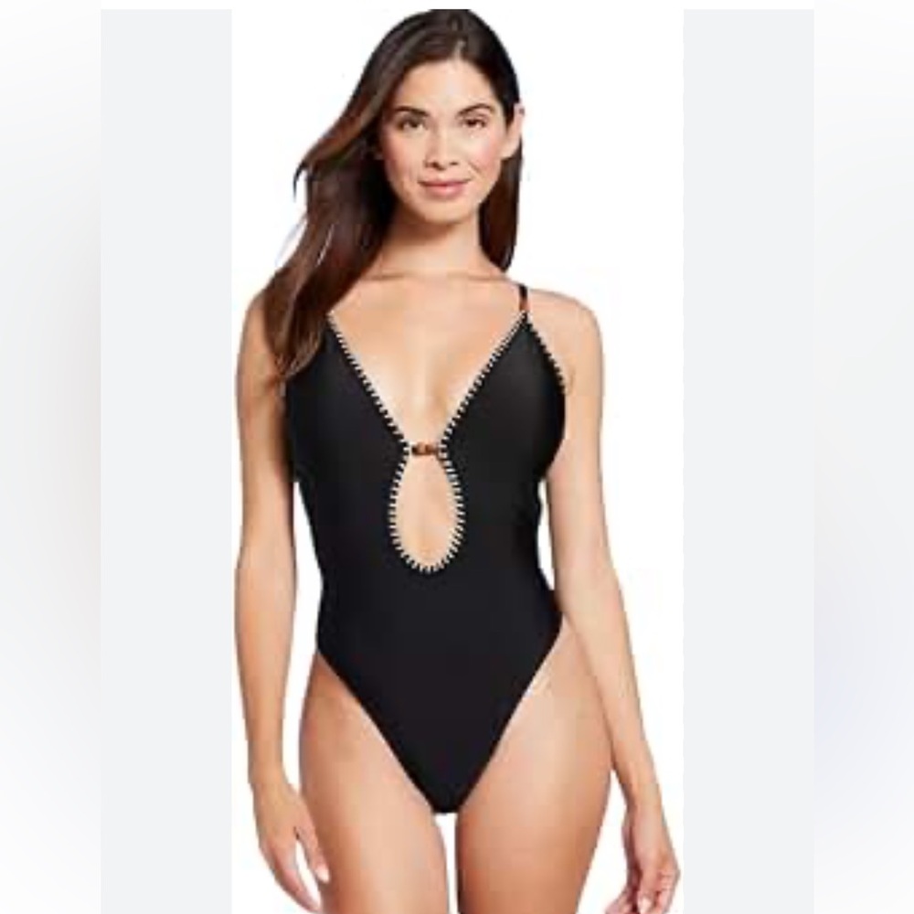 Shade & Shore Black One-Piece Swimsuit